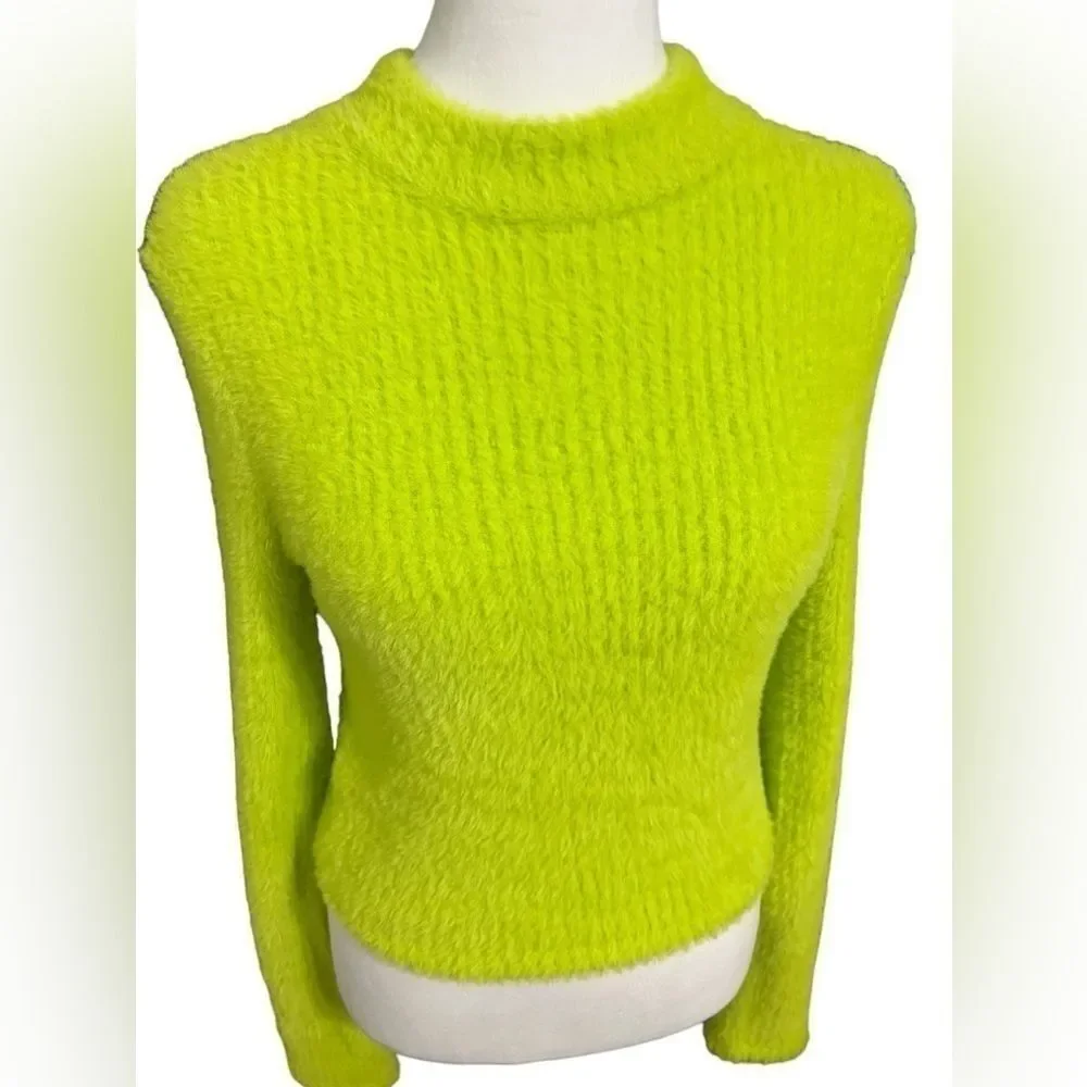 Anthropologie Mock-Neck Fuzzy
Sweater small neon lime - Picture 5 of 14